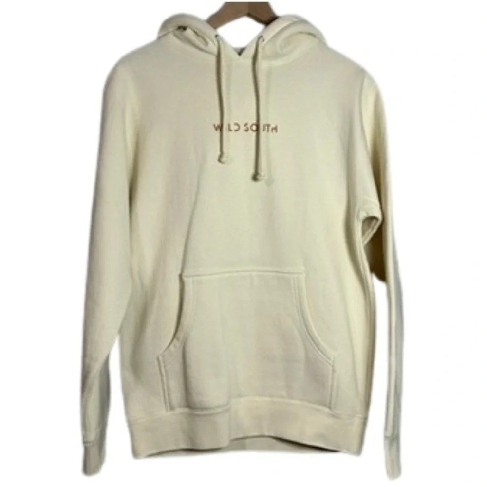 Wild South Summit Mens S Cream Pullover Hoodie Logo Sweatshirt Streetwear‎